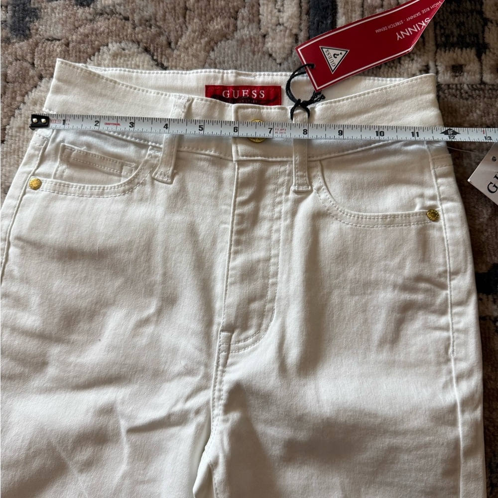 GUESS Women's High Rise Jeans in Blue and Cream size 24 and 25 - Picture 9 of 12